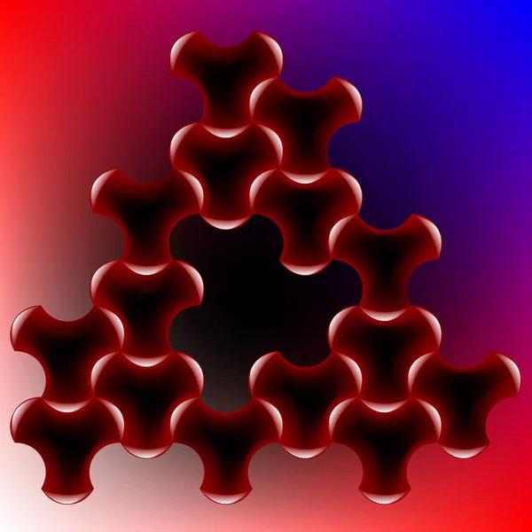 삼각형 퍼즐 — 스톡 벡터