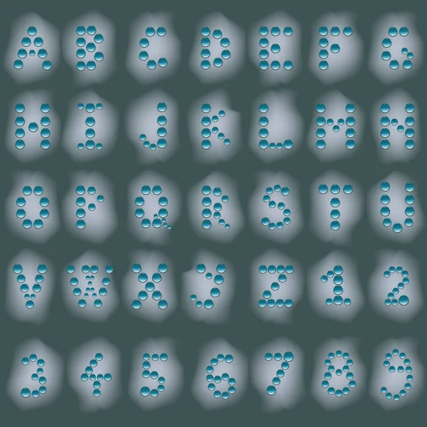Мокрый алфавит — стоковый вектор