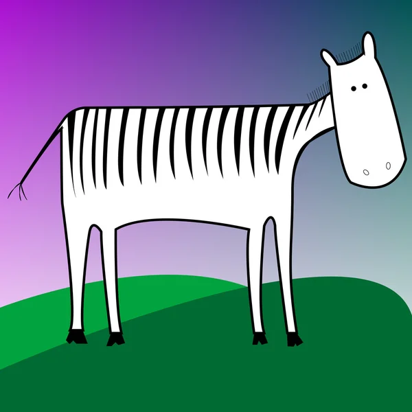Bir zebra çizimi — Stok Vektör