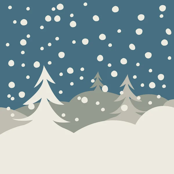 Winter illustration card — Stock Vector