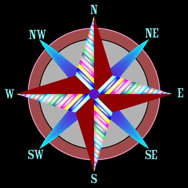 Wind rose 4 Stock Illustration