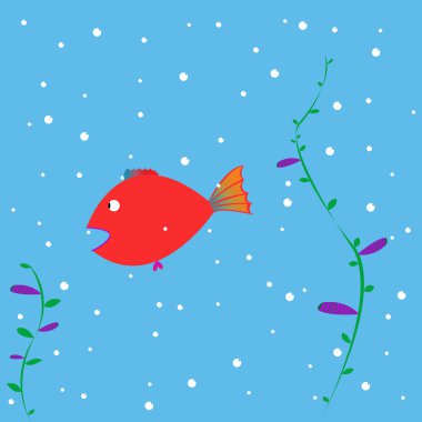 Red fish clipart