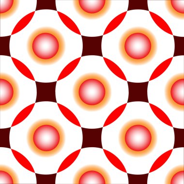 Red circles seamless pattern clipart