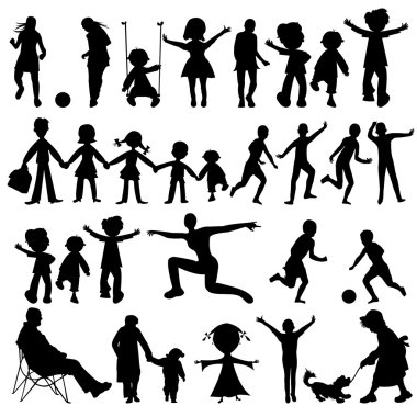 black silhouettes clipart