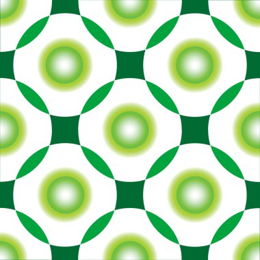 Green circles seamless pattern clipart