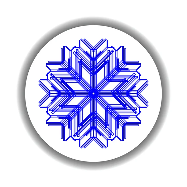 Сніговий пластівці медальйон 4 — стоковий вектор