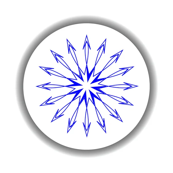 Medalhão de flocos de neve 6 — Vetor de Stock