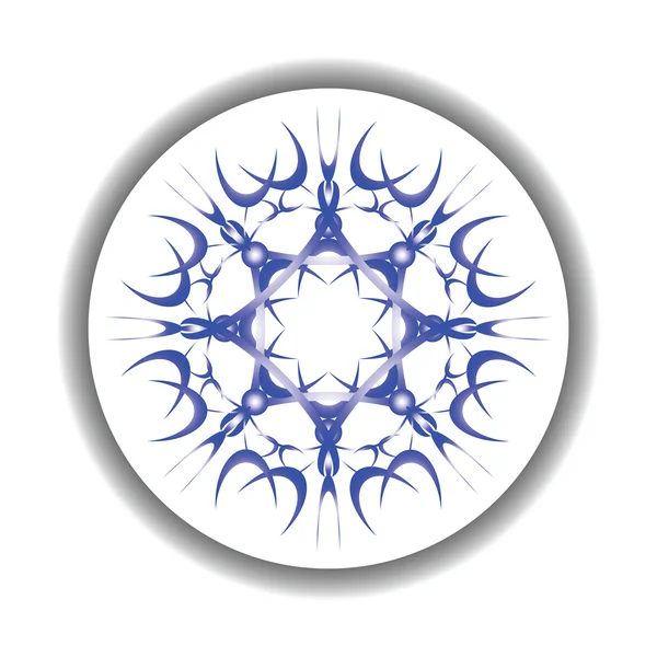 Медальон снежинки — стоковый вектор