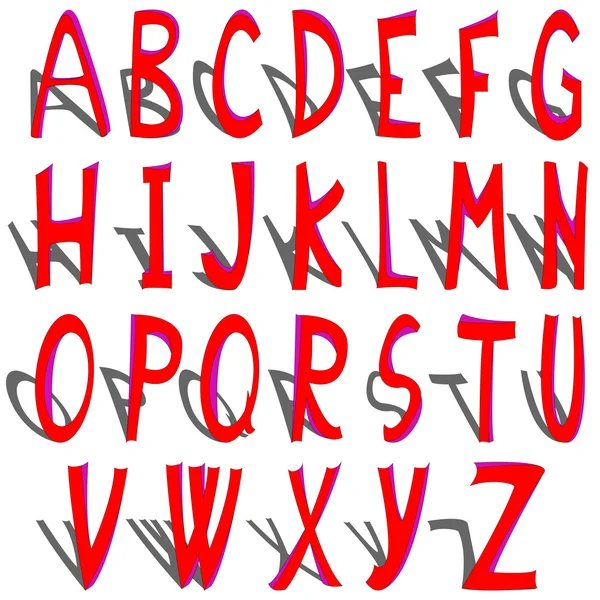 Skuggad alfabetet — Stock vektor