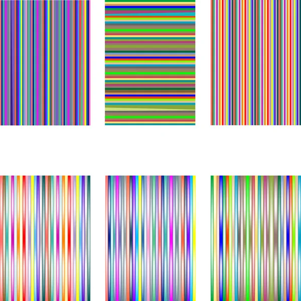 Lot de 6 bandes diferentes sur fond blanc — Image vectorielle