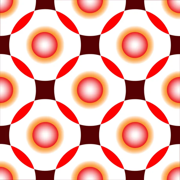 Círculos rojos patrón sin costura — Vector de stock