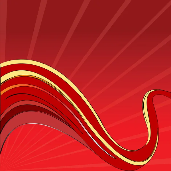 Kırmızı dalgalar vektör — Stok Vektör