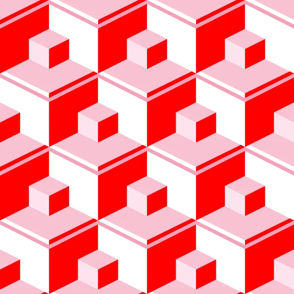 Cubi astratti rossi — Vettoriale Stock