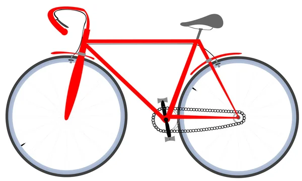 Bicicleta vermelha —  Vetores de Stock