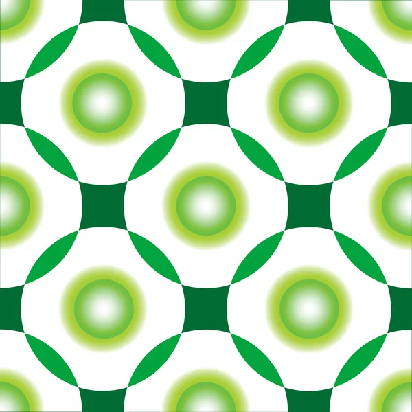 Groene cirkels naadloze patroon — Stockvector