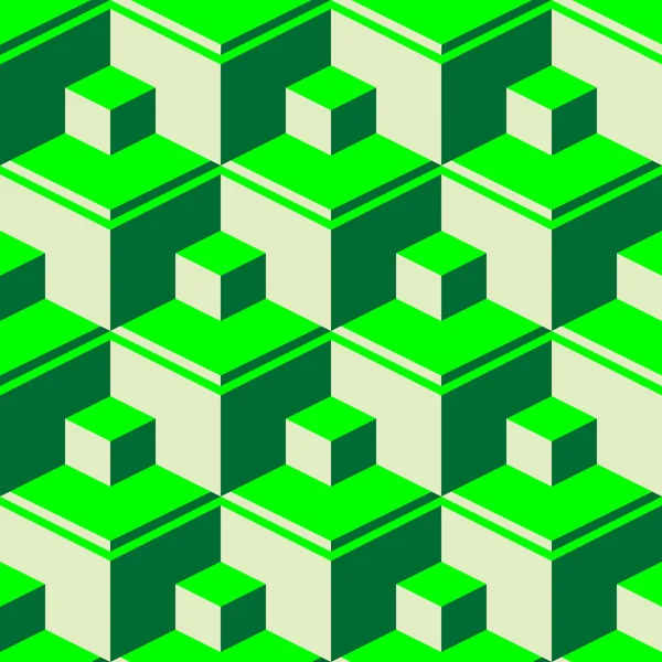 Cubos abstractos verdes — Vector de stock