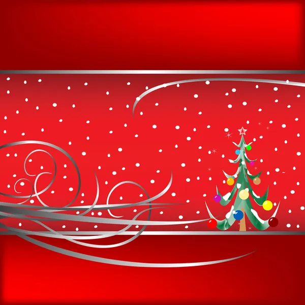 Tarjeta árbol de Navidad 2 — Archivo Imágenes Vectoriales