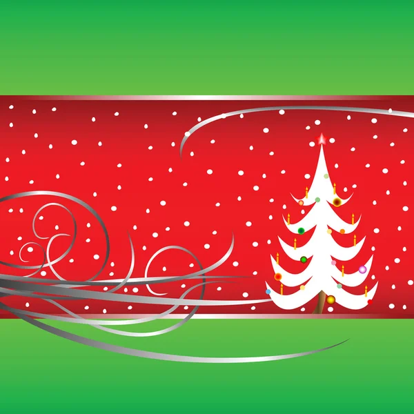 Tarjeta árbol de Navidad 4 — Vector de stock