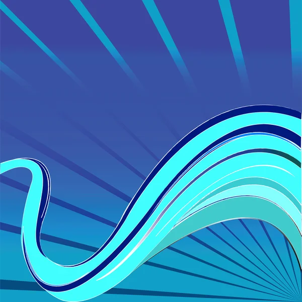 Blauwe golven vector — Stockvector