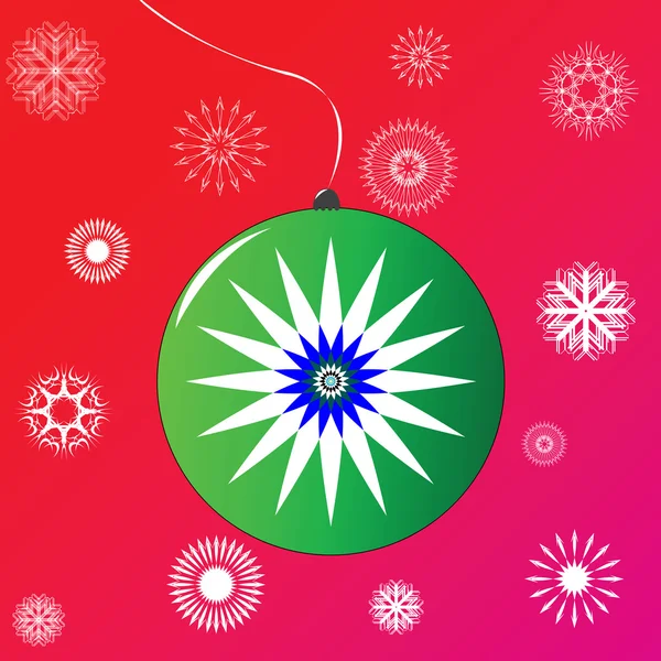 Globe de Noël vert — Image vectorielle