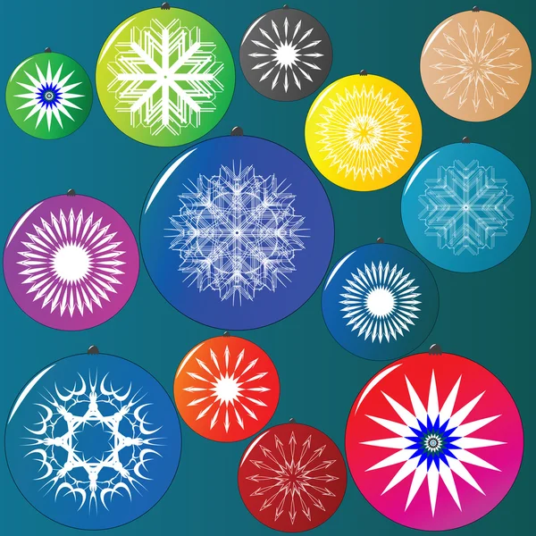 Colección globos de Navidad — Vector de stock