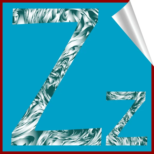 Alphabet letter Z sticker — Stock Vector
