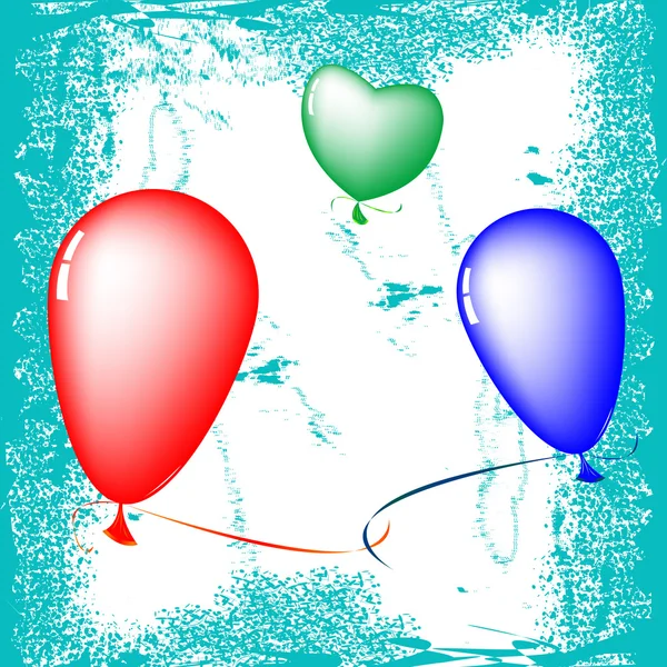 Ballons de Saint-Valentin heureux — Image vectorielle