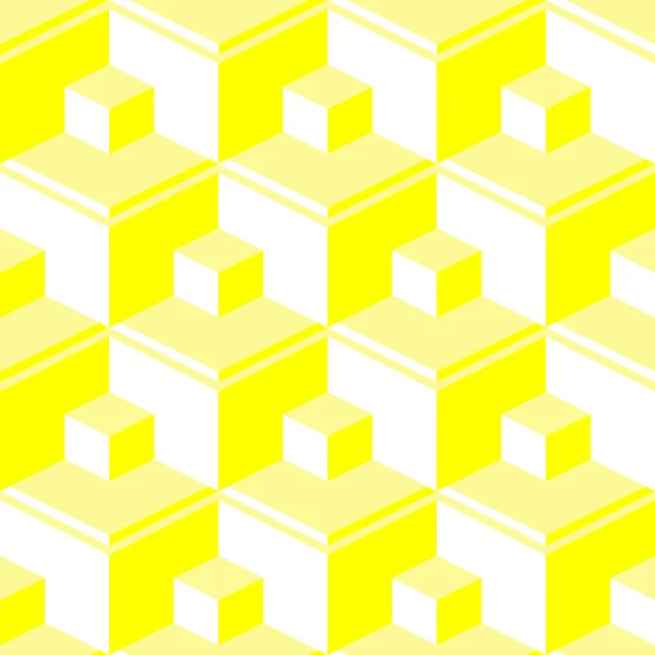 Gelbe abstrakte Würfel — Stockvektor