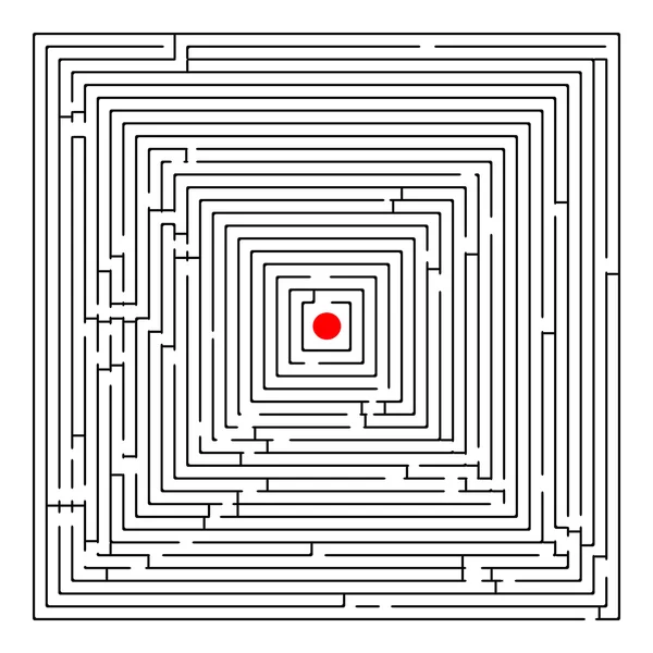 Quadratisches Labyrinth — Stockvektor