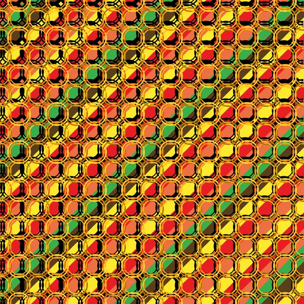 Bagues clôture sur des rayures de couleur rétro — Image vectorielle
