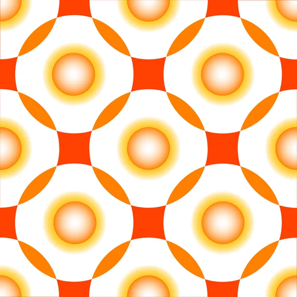 橙色圆圈无缝模式 — 图库矢量图片