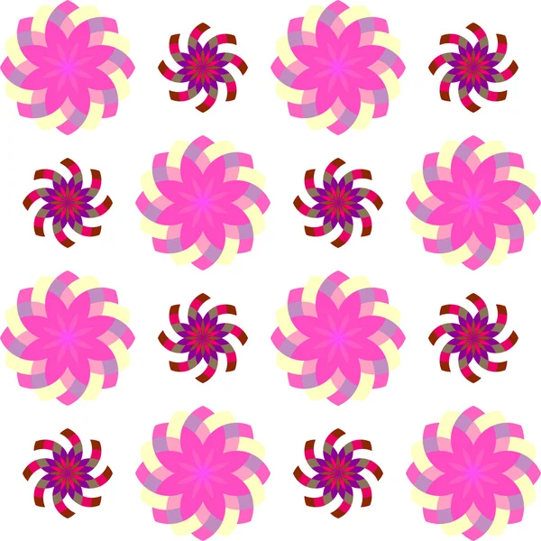 기하학적 완벽 한 꽃 패턴 3 — 스톡 벡터