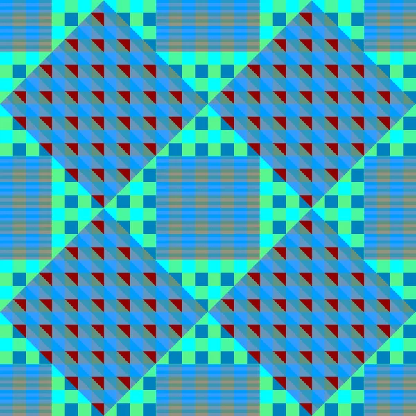 Geometriska blå seamless mönster — Stock vektor