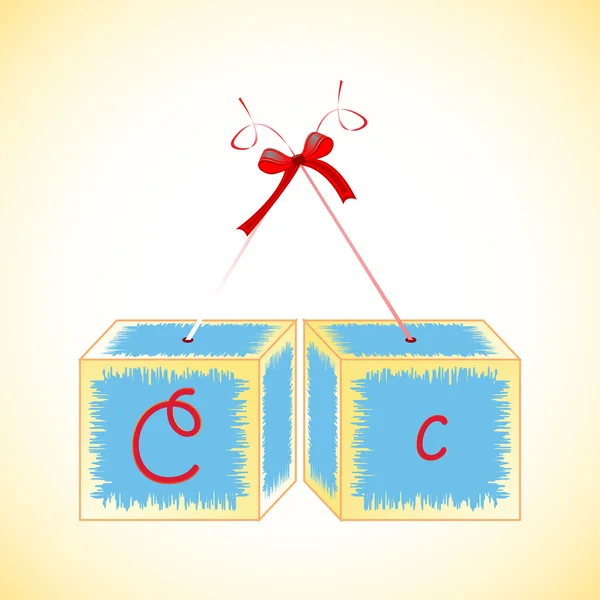 Alphabet cubes C — Image vectorielle