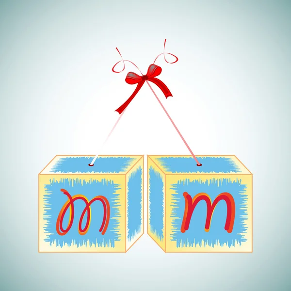 Alphabet cubes M — Image vectorielle