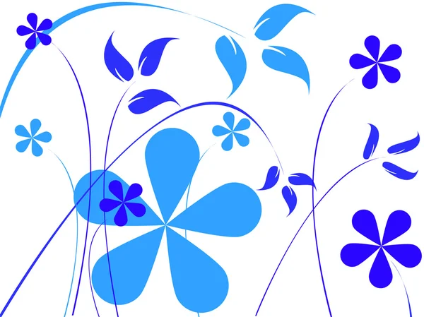 Flores azuis —  Vetores de Stock