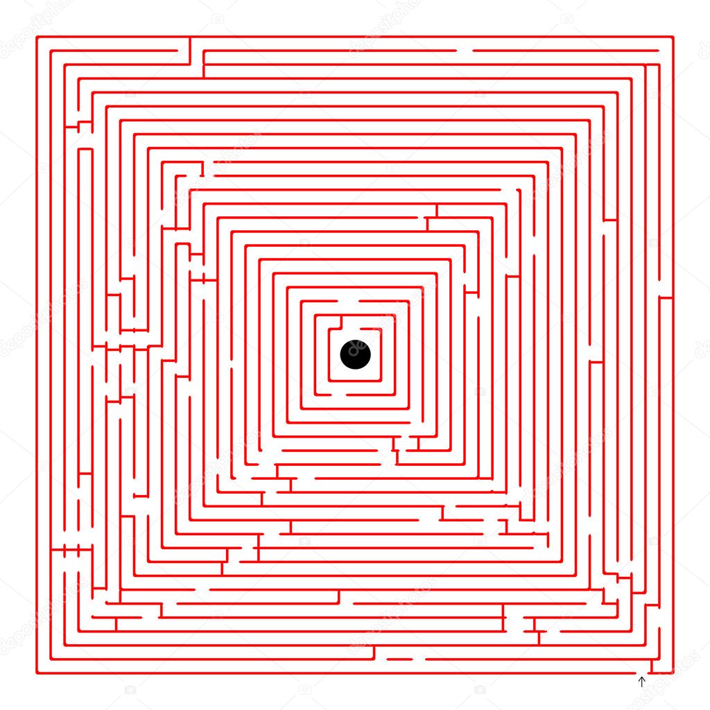 Square red maze