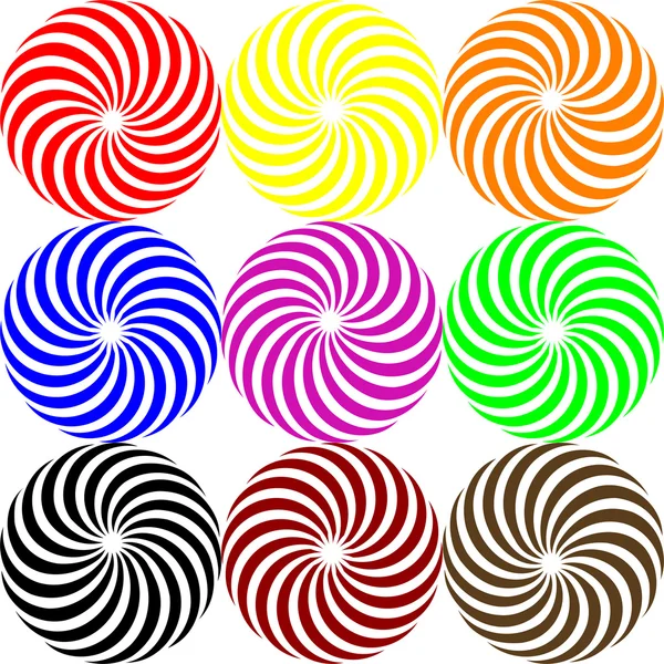 Moulins à vent en papier en couleurs — Image vectorielle
