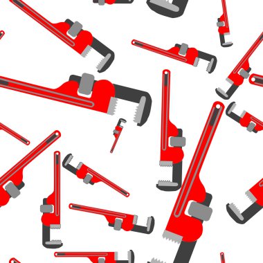 Wrench pipe seamless pattern clipart