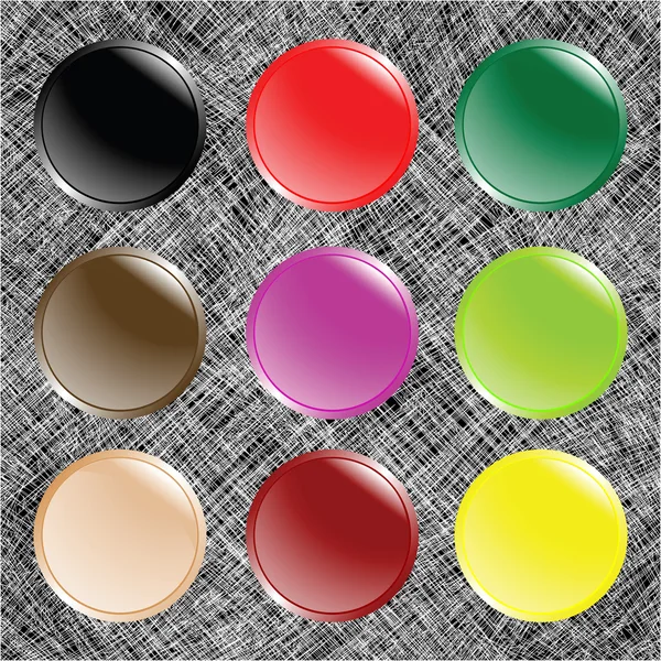 Round web buttons over white stripes — Stock Vector
