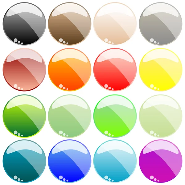 Web buttons isolated on white — Stock Vector