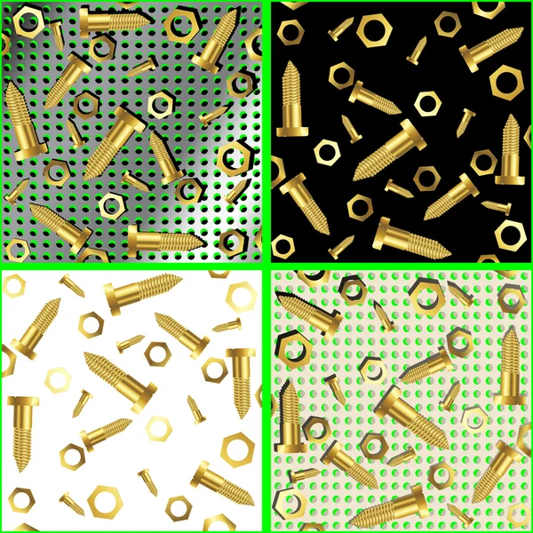Screws and nuts composition — Stock Vector