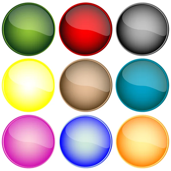 Свіжі веб-кнопки ізольовані на білому — стоковий вектор