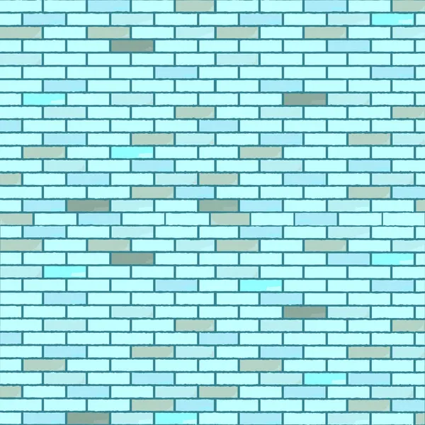 青のシームレスなレンガ壁 — ストックベクタ