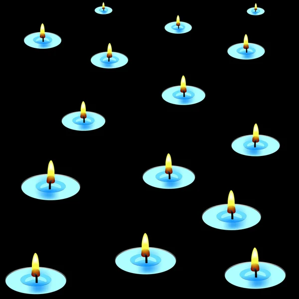 Bougies dans le noir — Image vectorielle