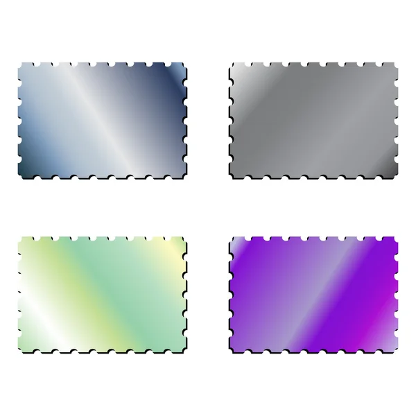 Металеві поштових марок — стоковий вектор