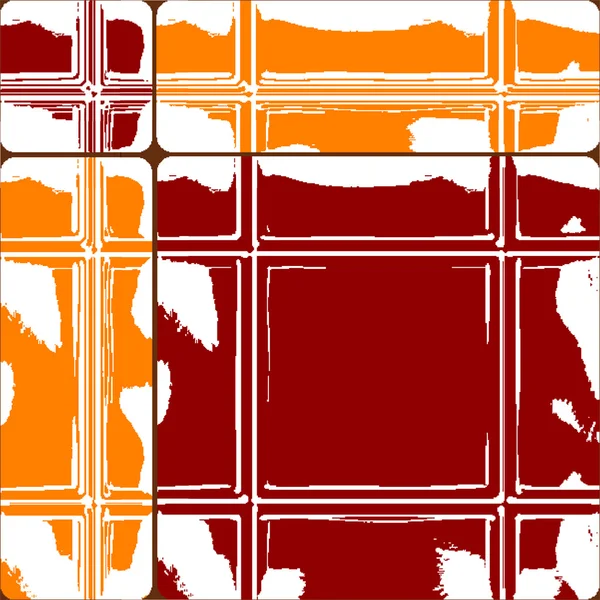 Azulejos de cerámica naranja y roja — Archivo Imágenes Vectoriales