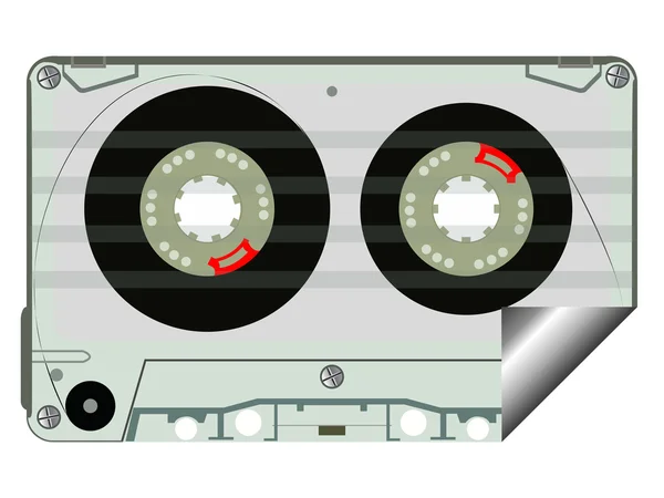 Audio tape label — Stock Vector