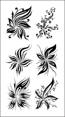 Vector floral set clipart