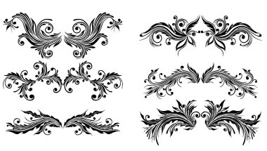 Vectorized Scroll Design. Elements can clipart